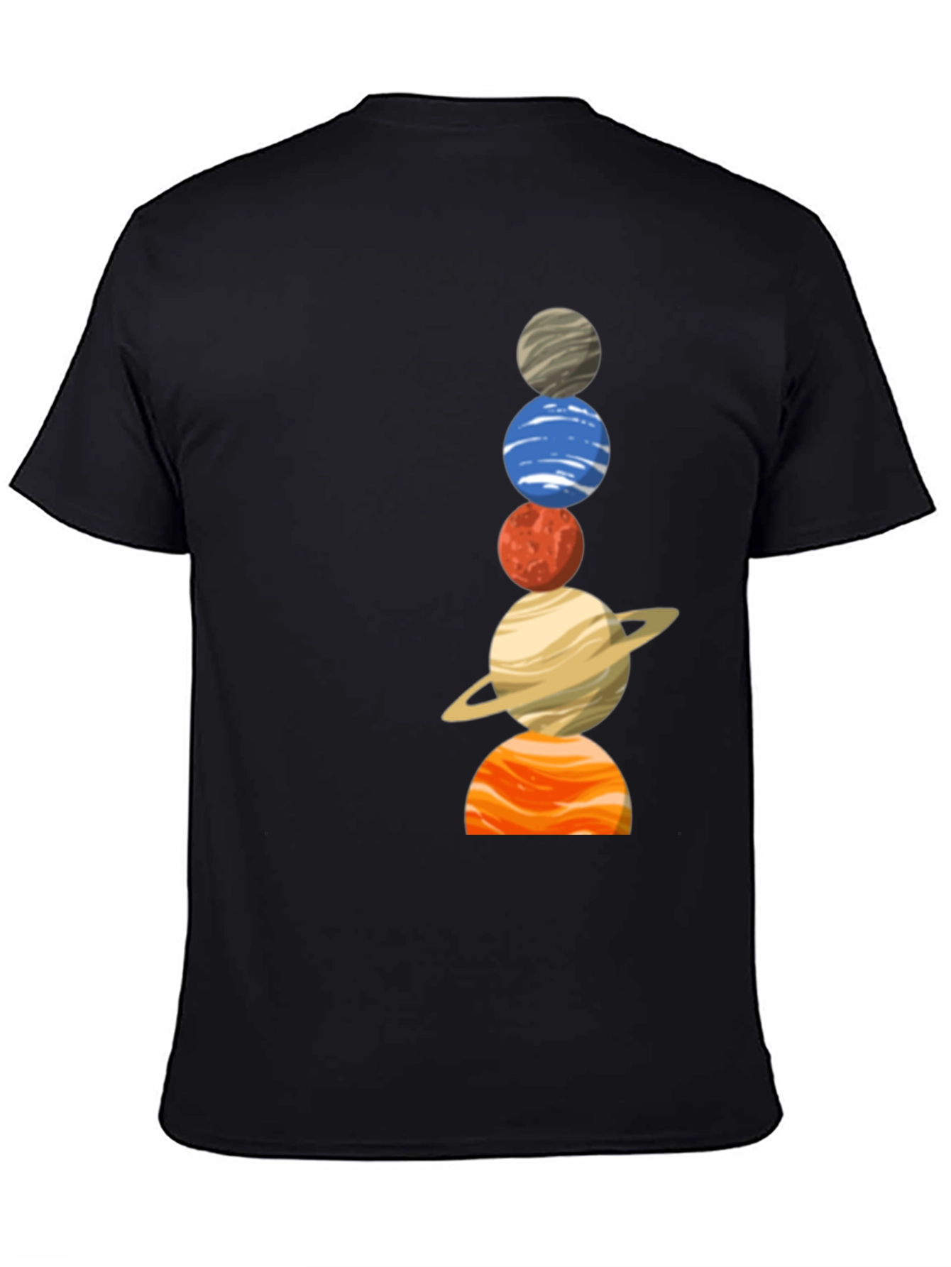 Planets Stacked T-Shirt - Cosmic Fashion