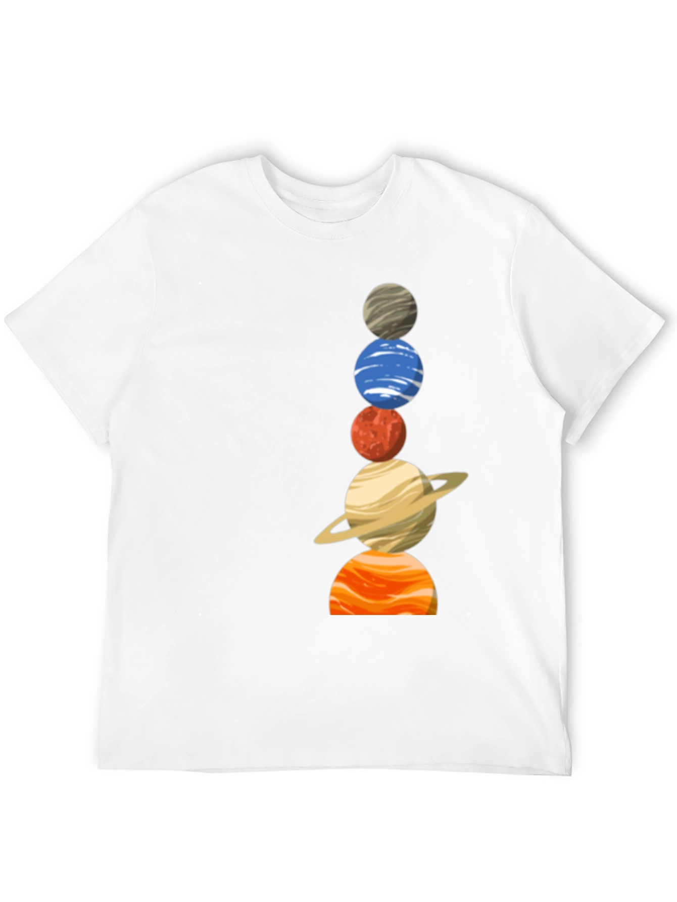 Planets Stacked T-Shirt - Cosmic Fashion