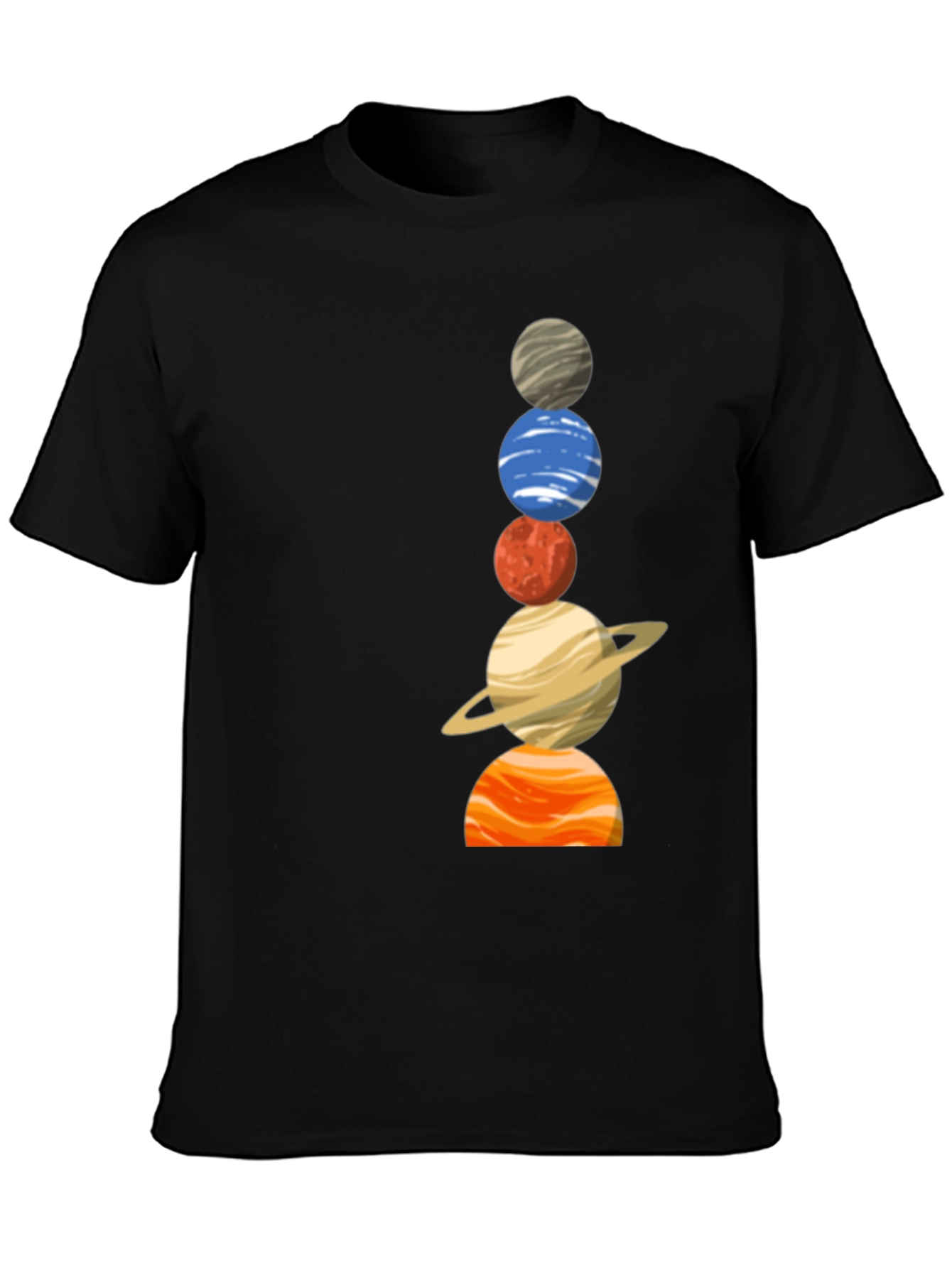 Planets Stacked T-Shirt - Cosmic Fashion