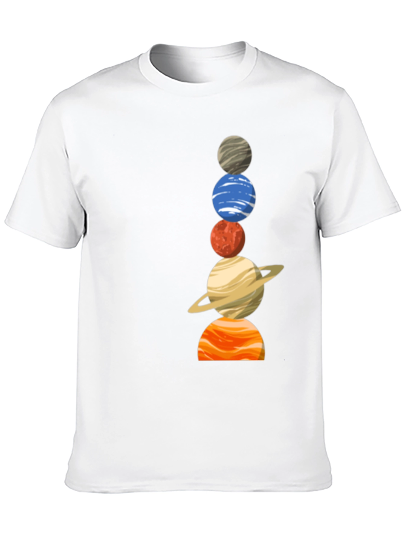 Planets Stacked T-Shirt - Cosmic Fashion