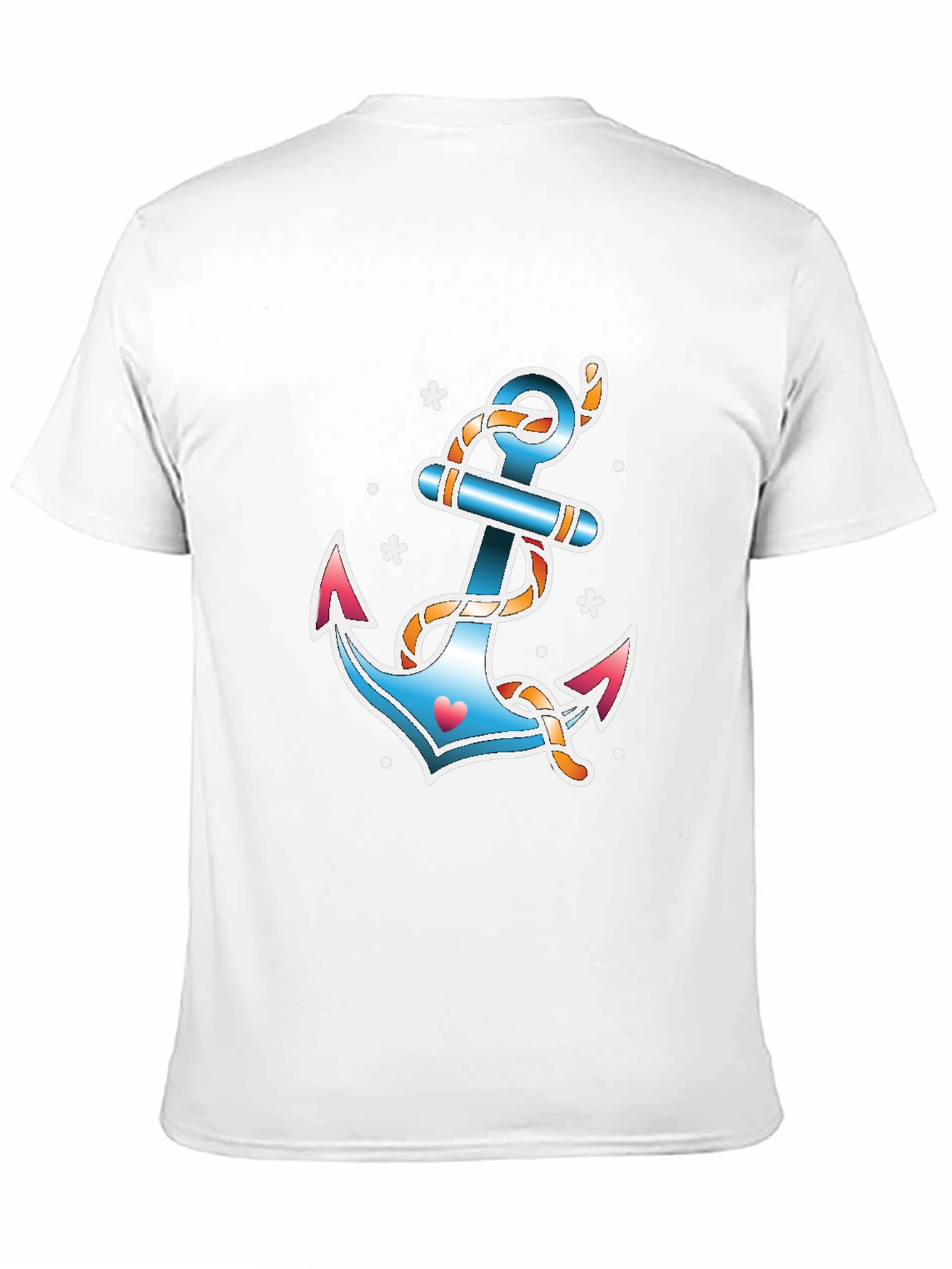 Nautical Anchor Graphic T-Shirt - Black