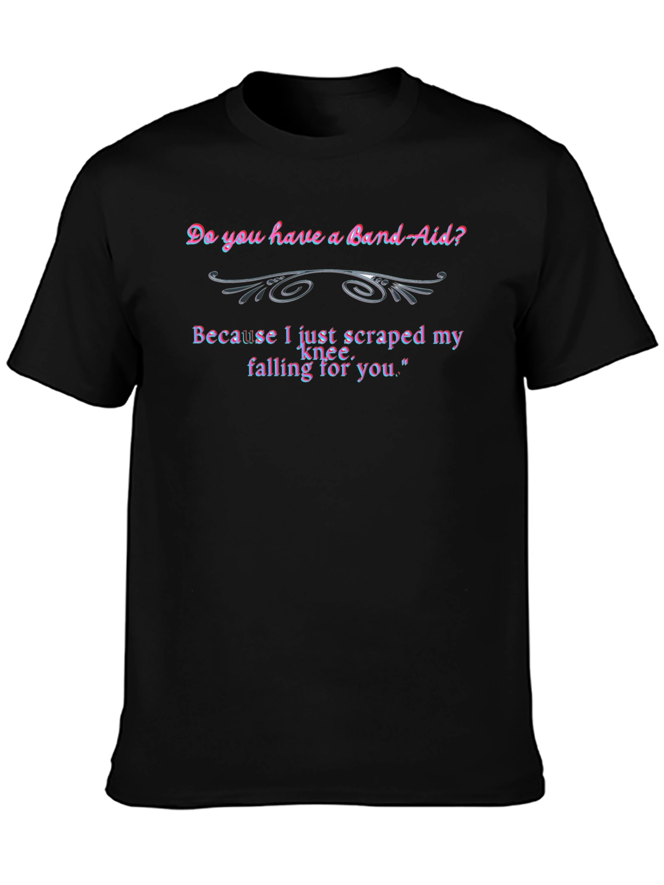 Band-Aid Knee Graphic Tee - Flirty & Fun