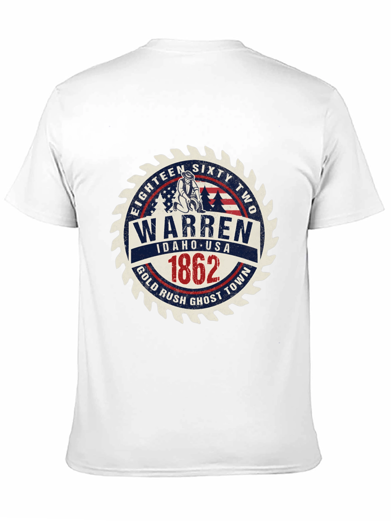 Warren Idaho 1862 Gold Rush Black T-Shirt
