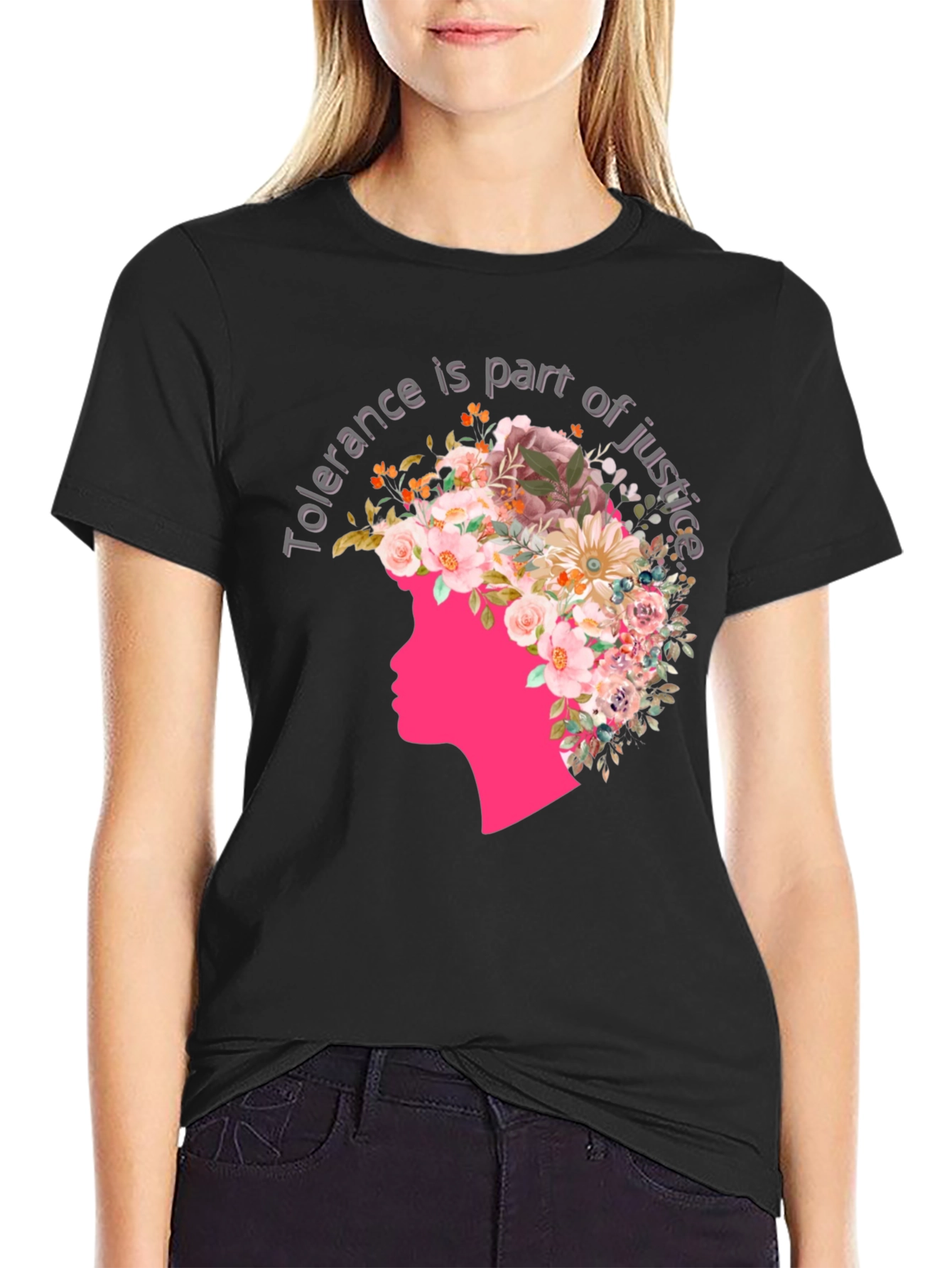 Tolerance Justice Floral Graphic Tee