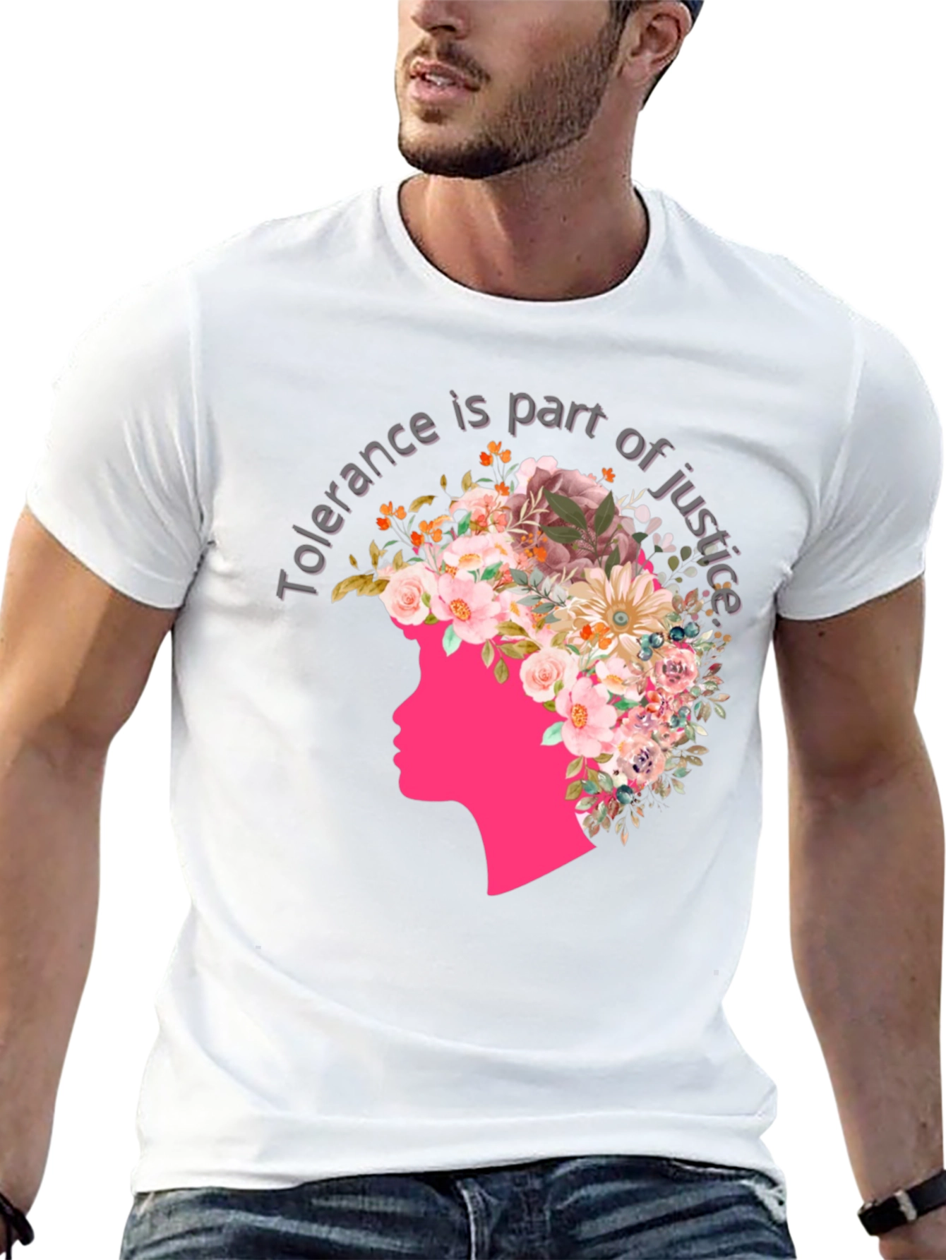 Tolerance Justice Floral Graphic Tee