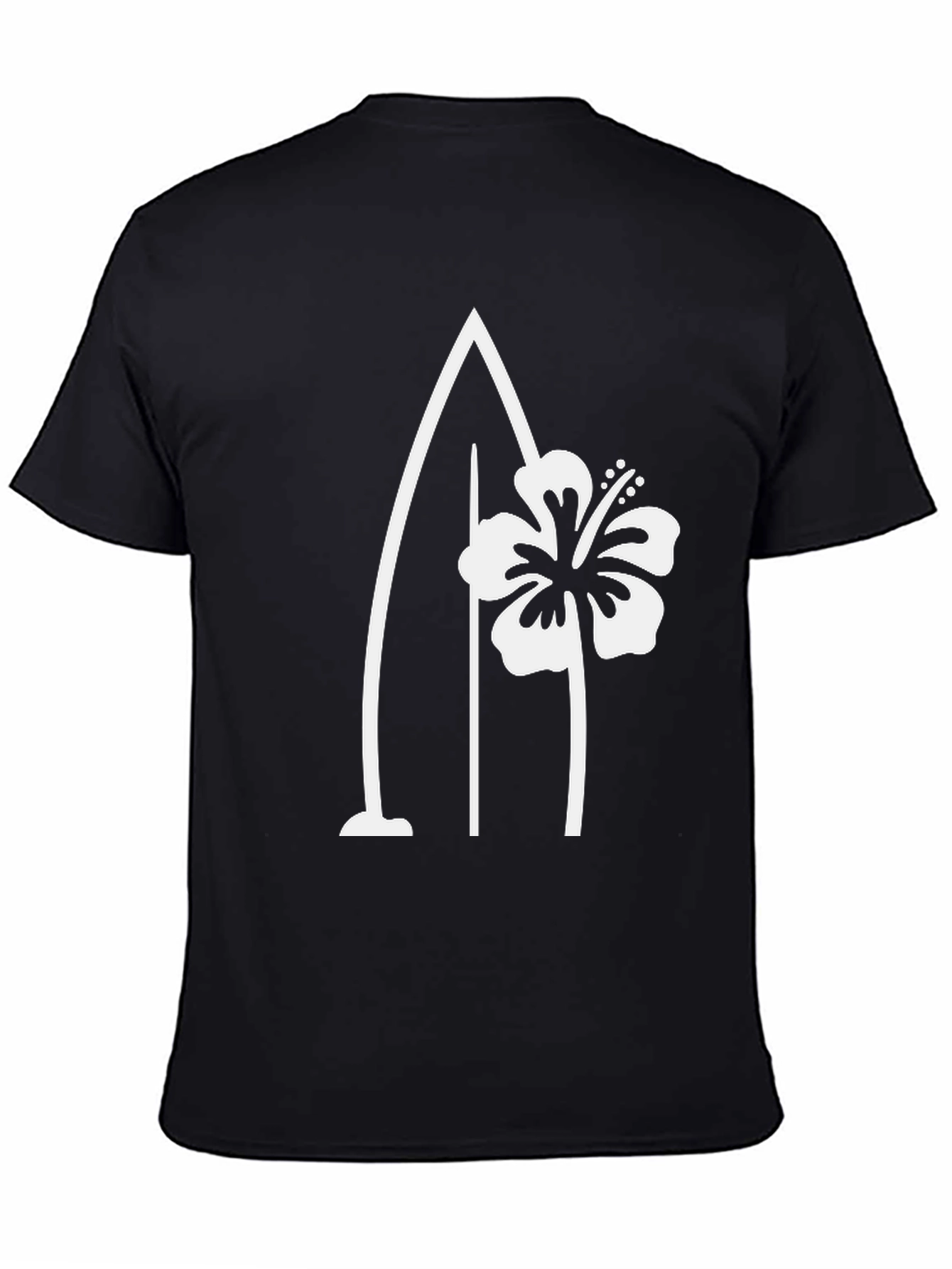 Hibiscus Surfboard Graphic Tee - Island Vibes