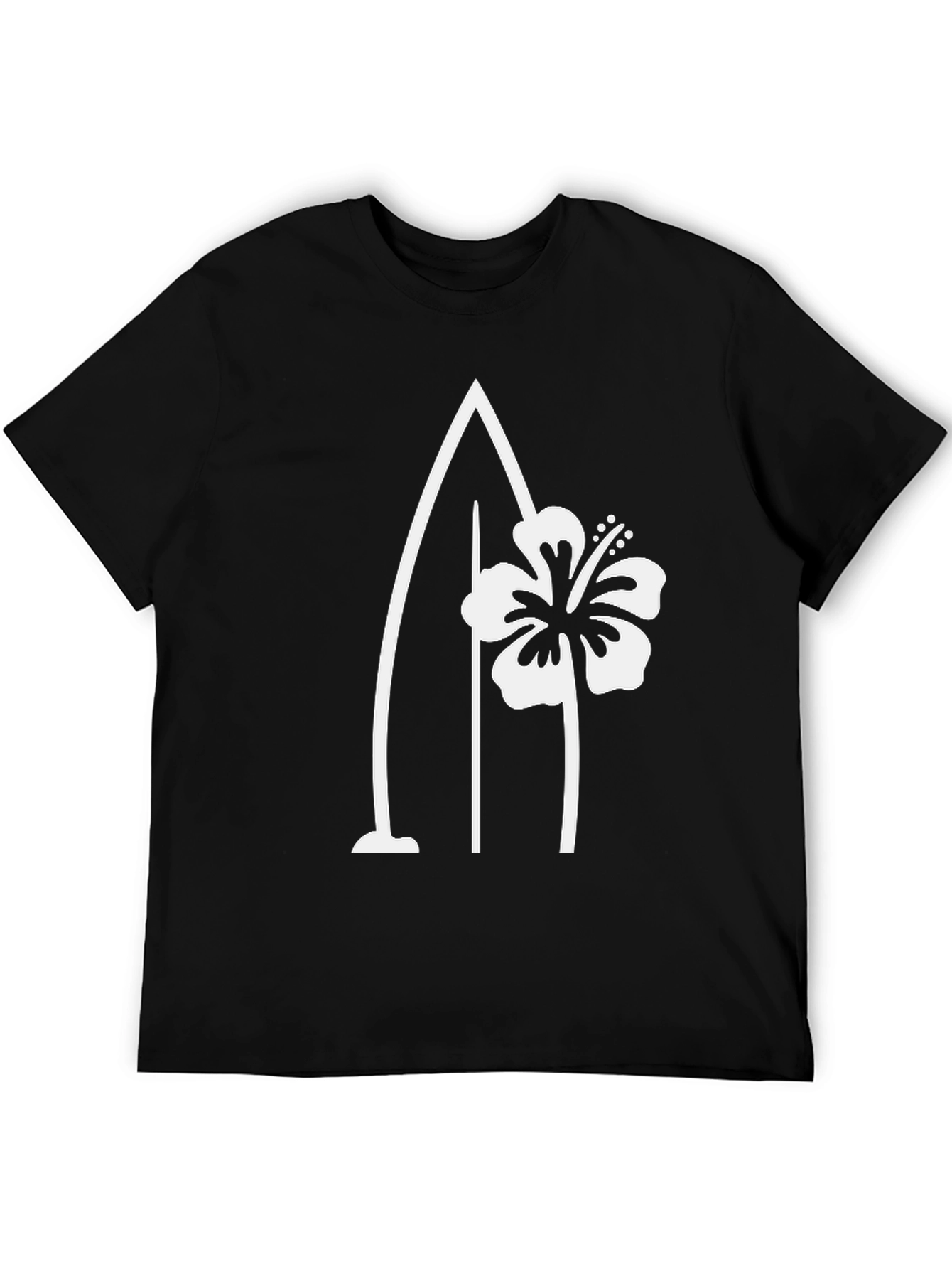 Hibiscus Surfboard Graphic Tee - Island Vibes