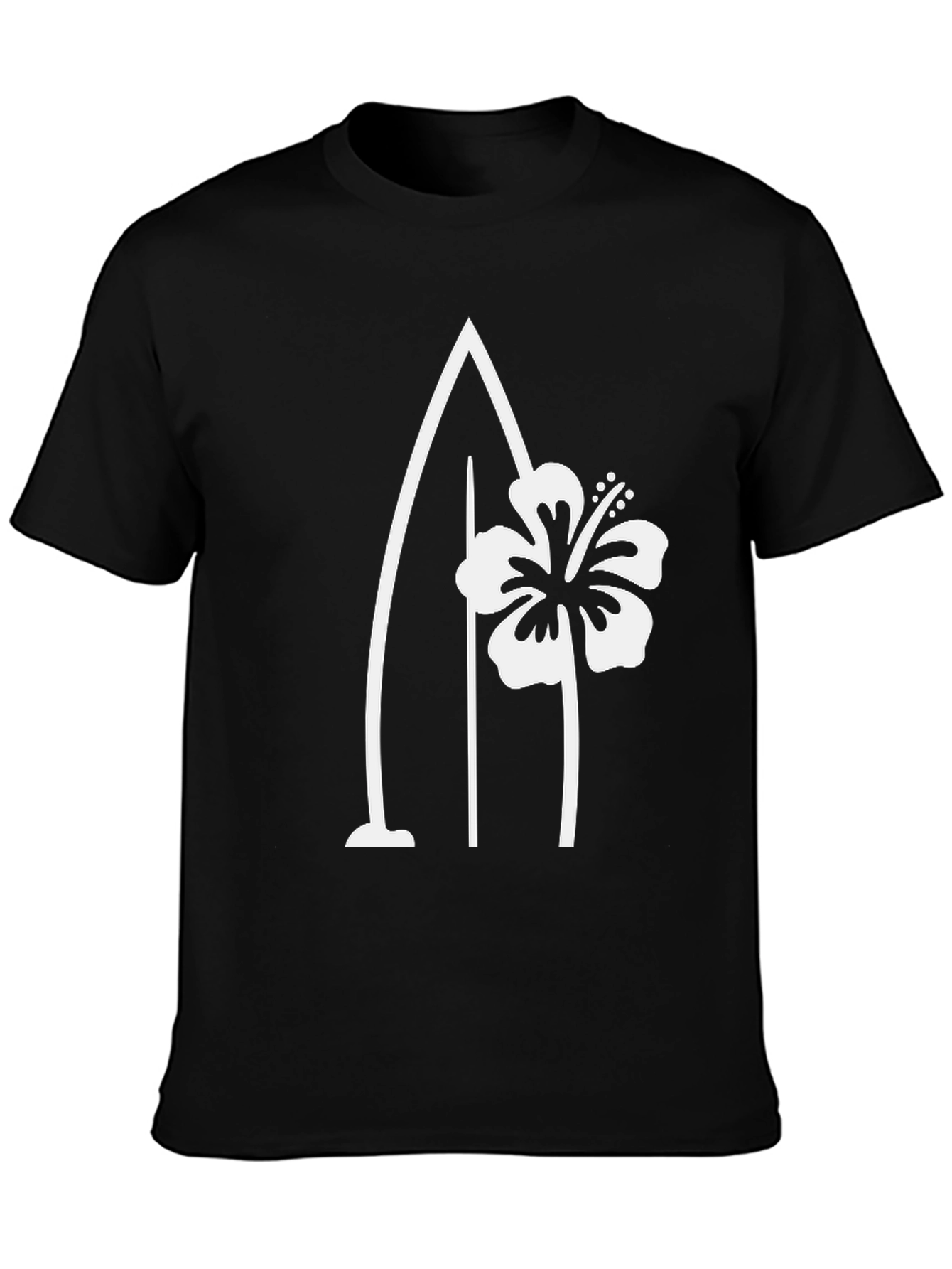 Hibiscus Surfboard Graphic Tee - Island Vibes