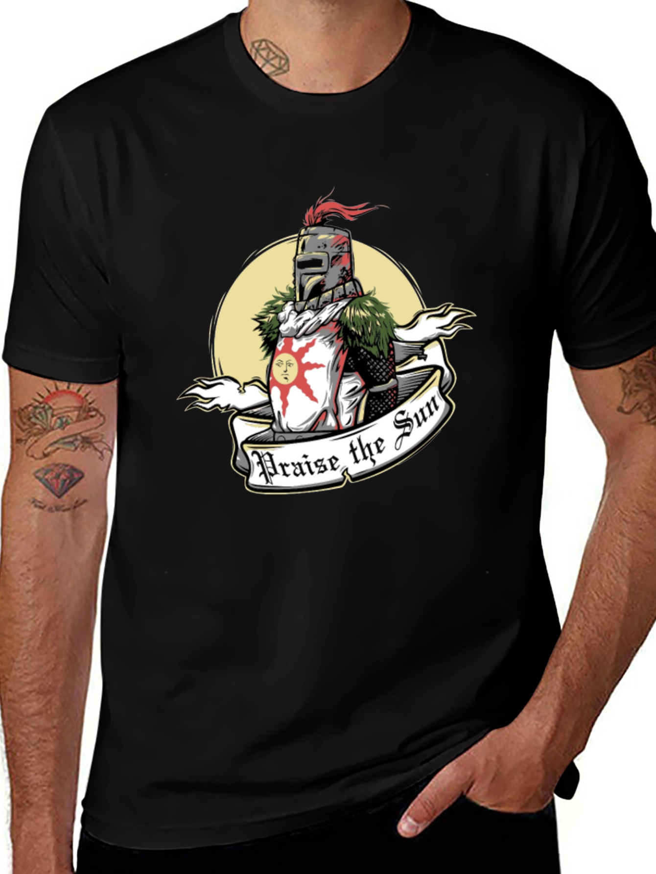 Praise the Sun Knight T-Shirt - Dark Souls Inspired