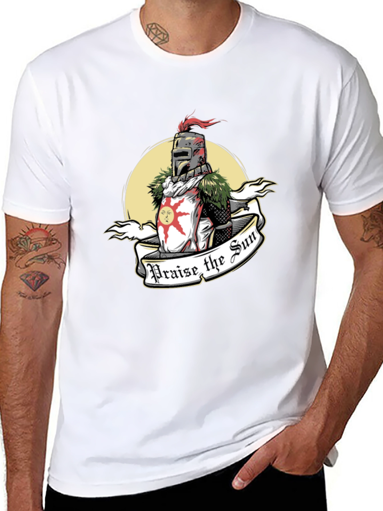 Praise the Sun Knight T-Shirt - Dark Souls Inspired