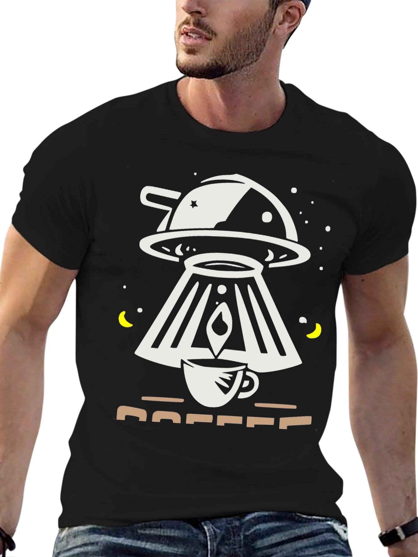 UFO Coffee T-Shirt - Unique Graphic Tee