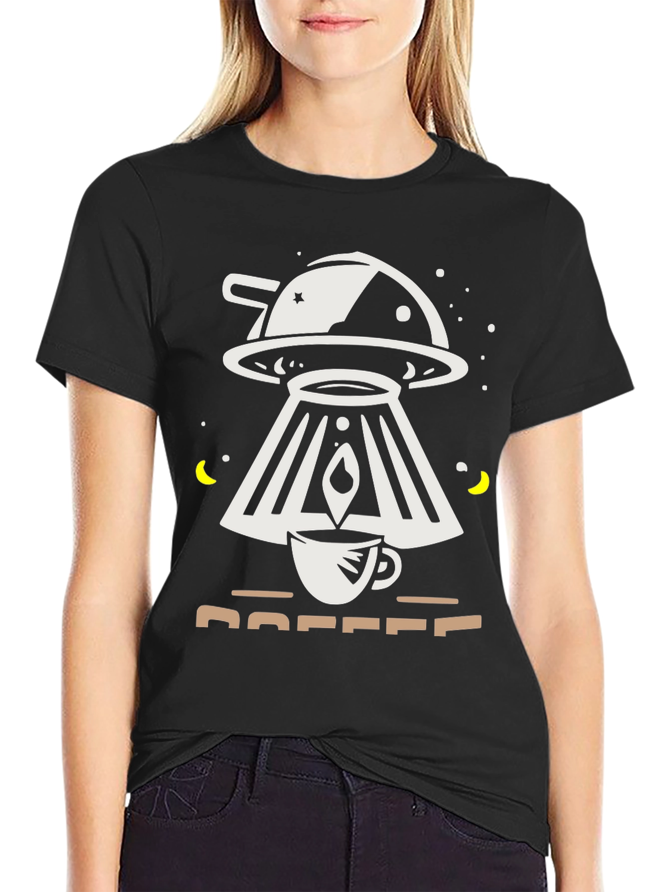 UFO Coffee T-Shirt - Unique Graphic Tee