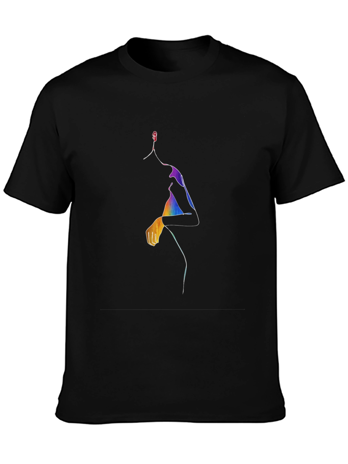 Abstract Rainbow Figure T-Shirt