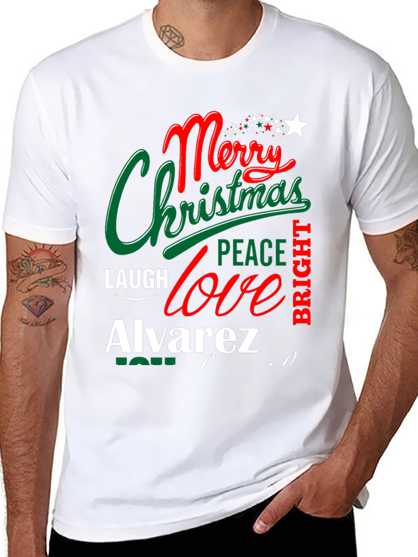 Merry Christmas Personalized Family T-Shirt