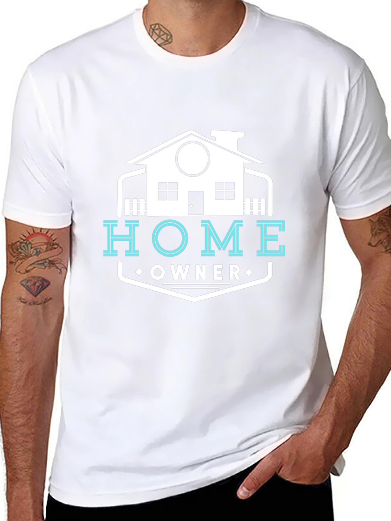 Home Owner Graphic Tee - Black Cotton T-Shirt