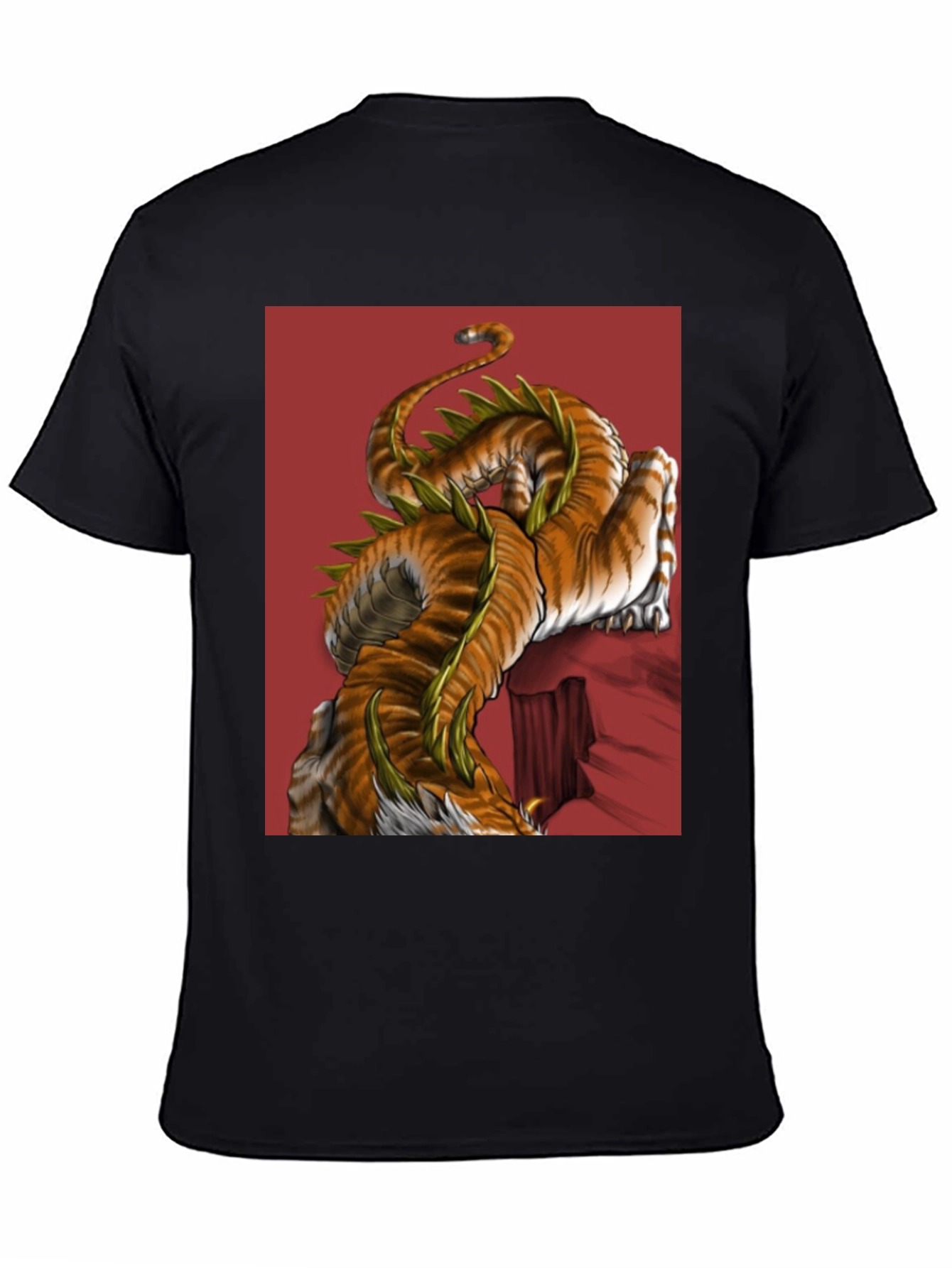 Tiger Dragon Graphic Black T-Shirt