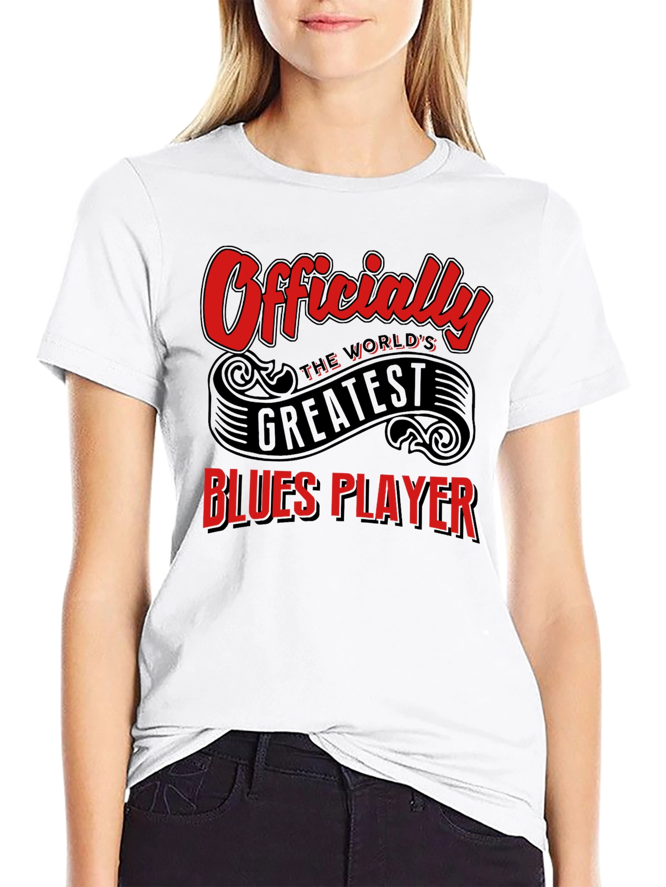 Worlds Greatest Blues Player Black T-Shirt
