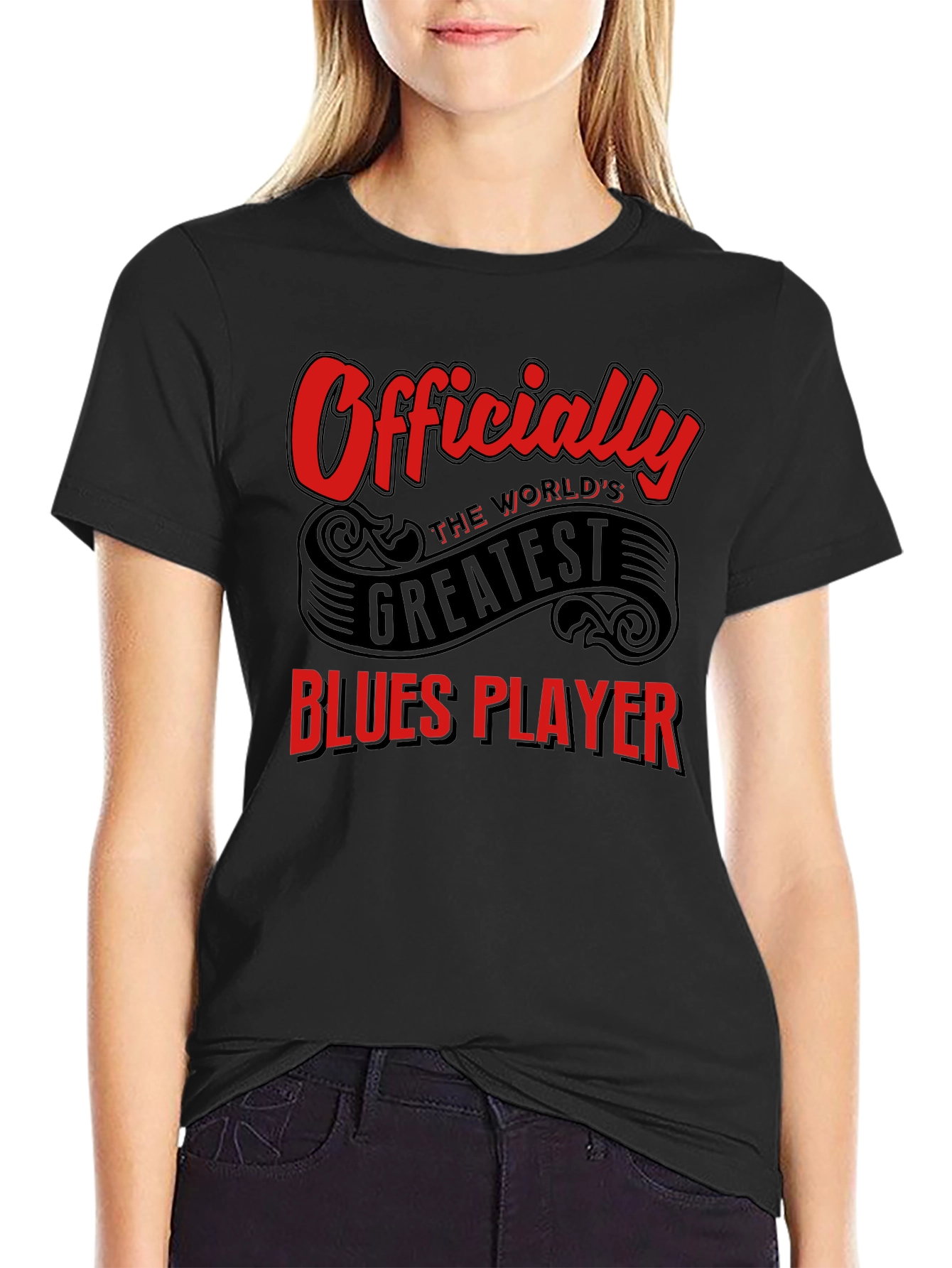 Worlds Greatest Blues Player Black T-Shirt
