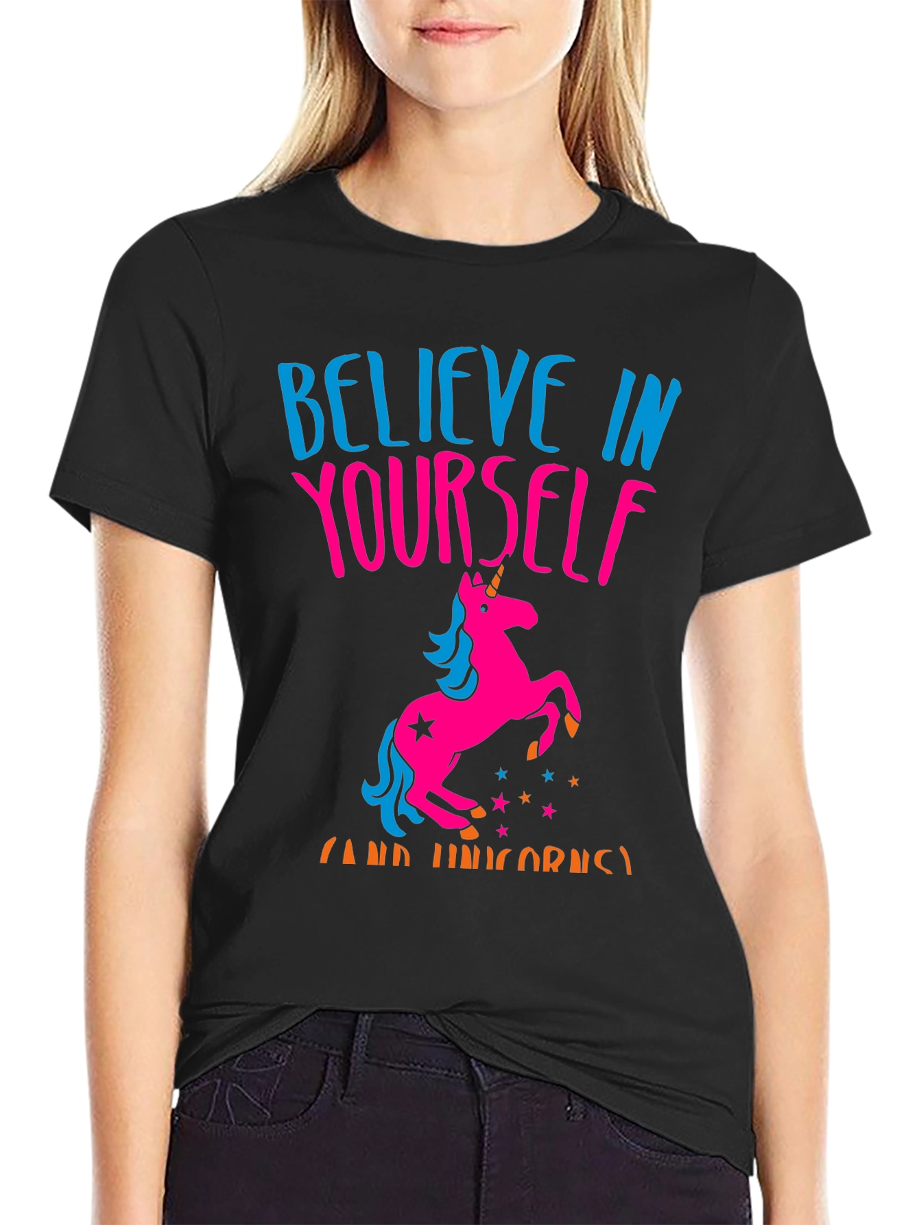 Believe In Yourself Unicorn Graphic Tee