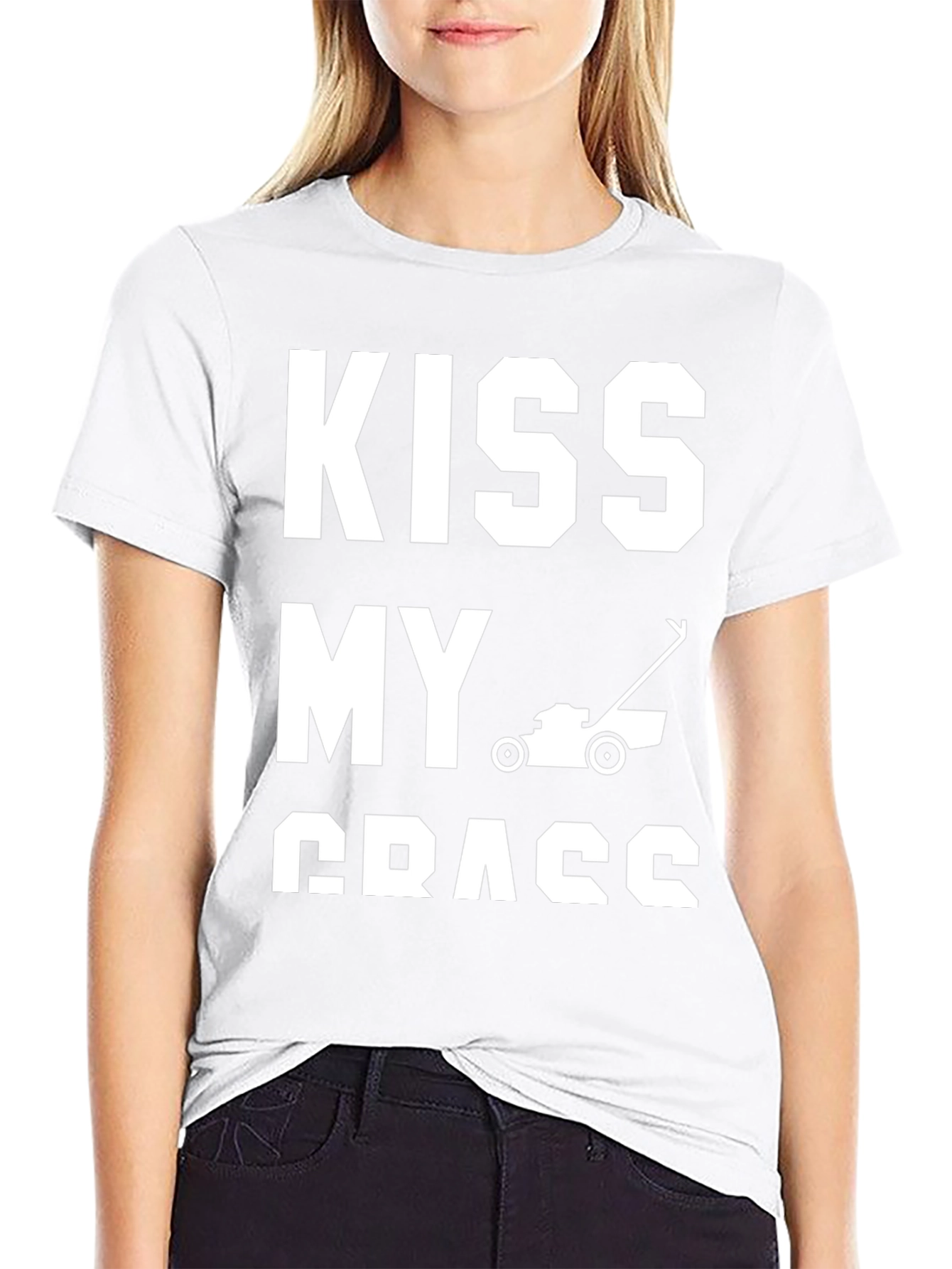 Kiss My Grass T-Shirt - Funny Lawn Mowing Tee