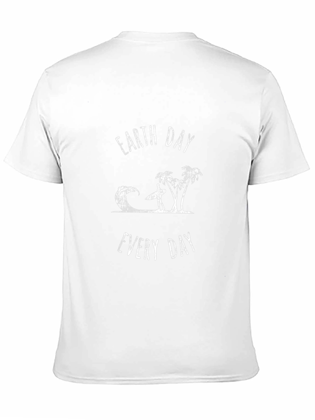 Earth Day Every Day Black T-Shirt Surfer