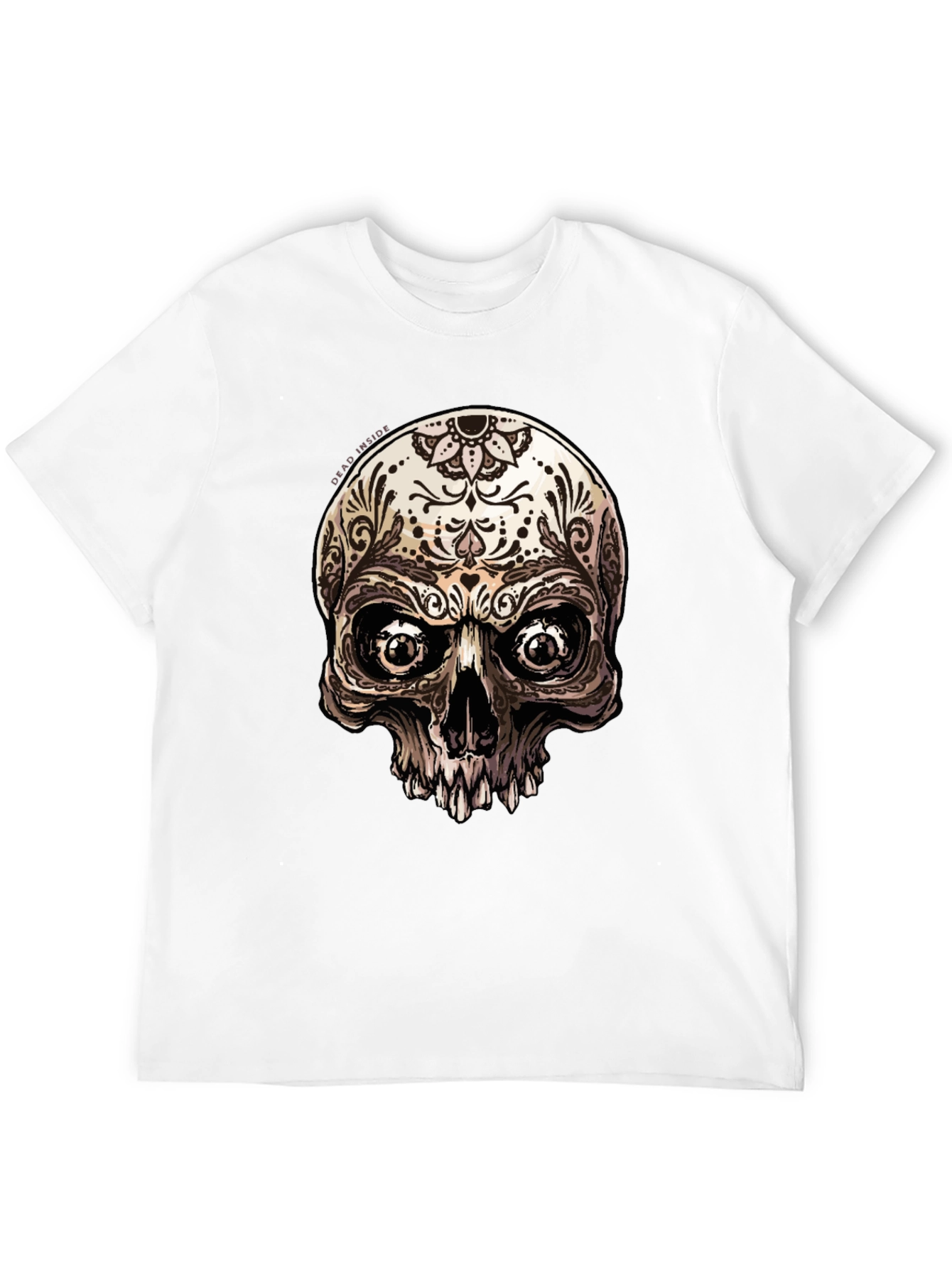 Sugar Skull Graphic Print Black T-Shirt