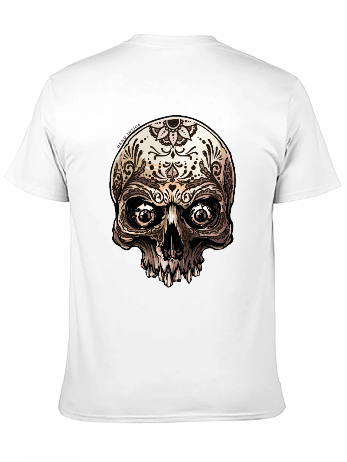 Sugar Skull Graphic Print Black T-Shirt