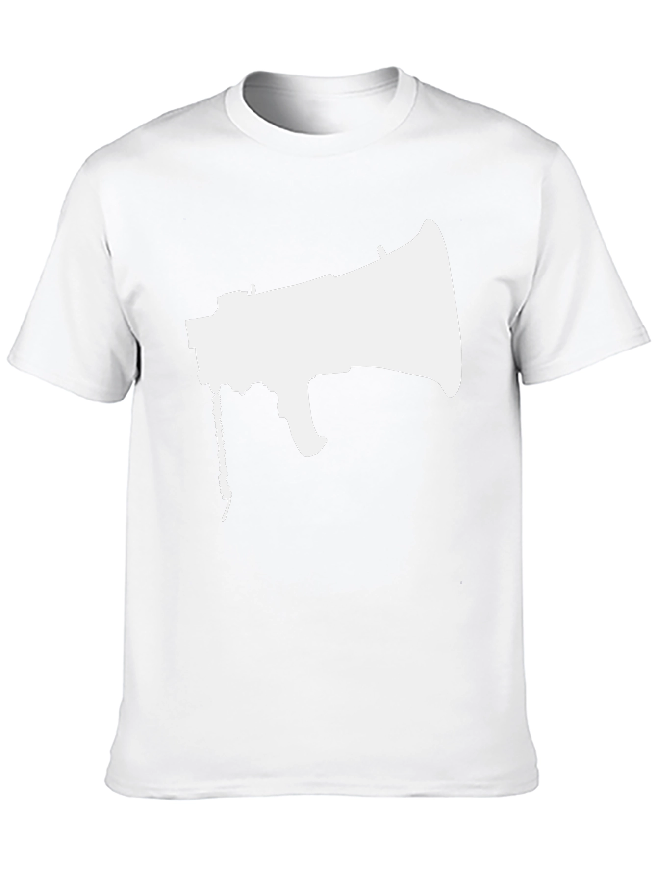 Megaphone Graphic Tee - Black Cotton Shirt