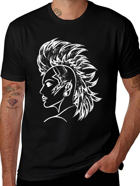 Edgy Punk Rocker T-Shirt - Black