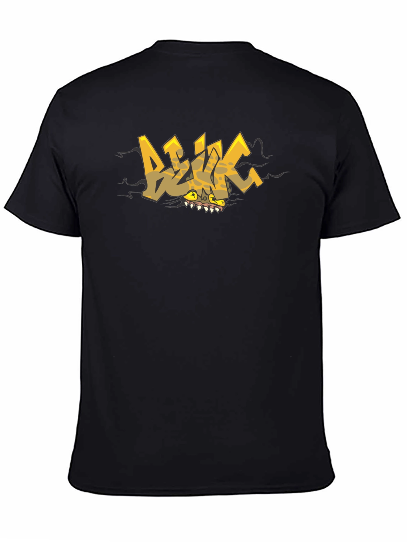 Edgy Graphic Print Black T-Shirt