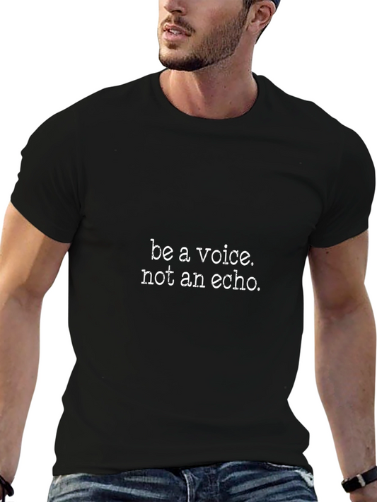 Be A Voice T-Shirt - Black Cotton Blend