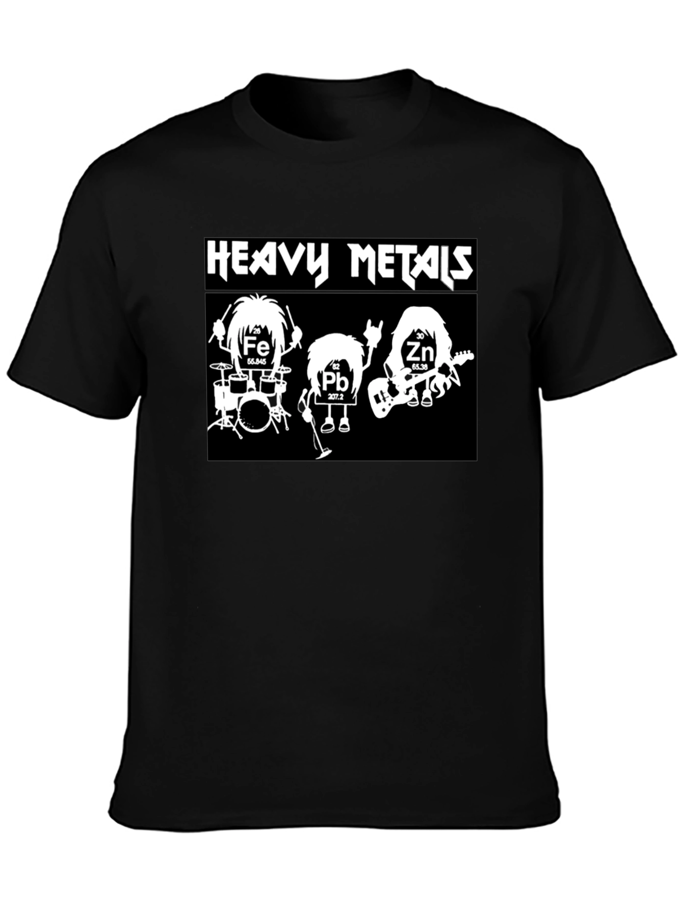 Heavy Metals Band T-Shirt Black Cotton