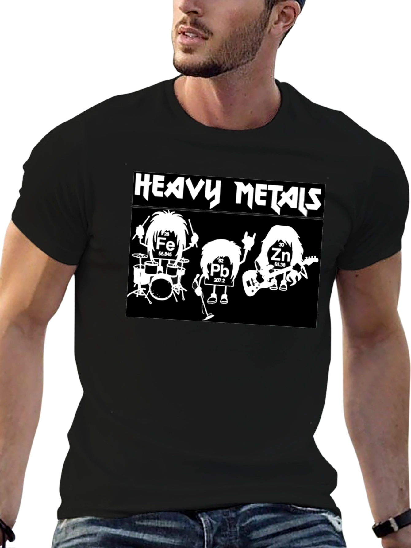 Heavy Metals Band T-Shirt Black Cotton