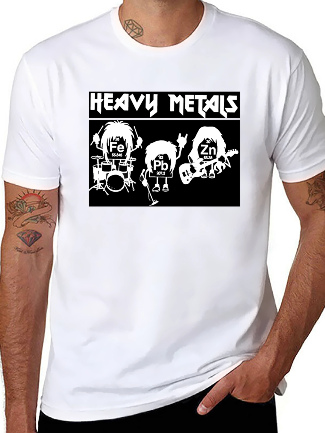 Heavy Metals Band T-Shirt Black Cotton
