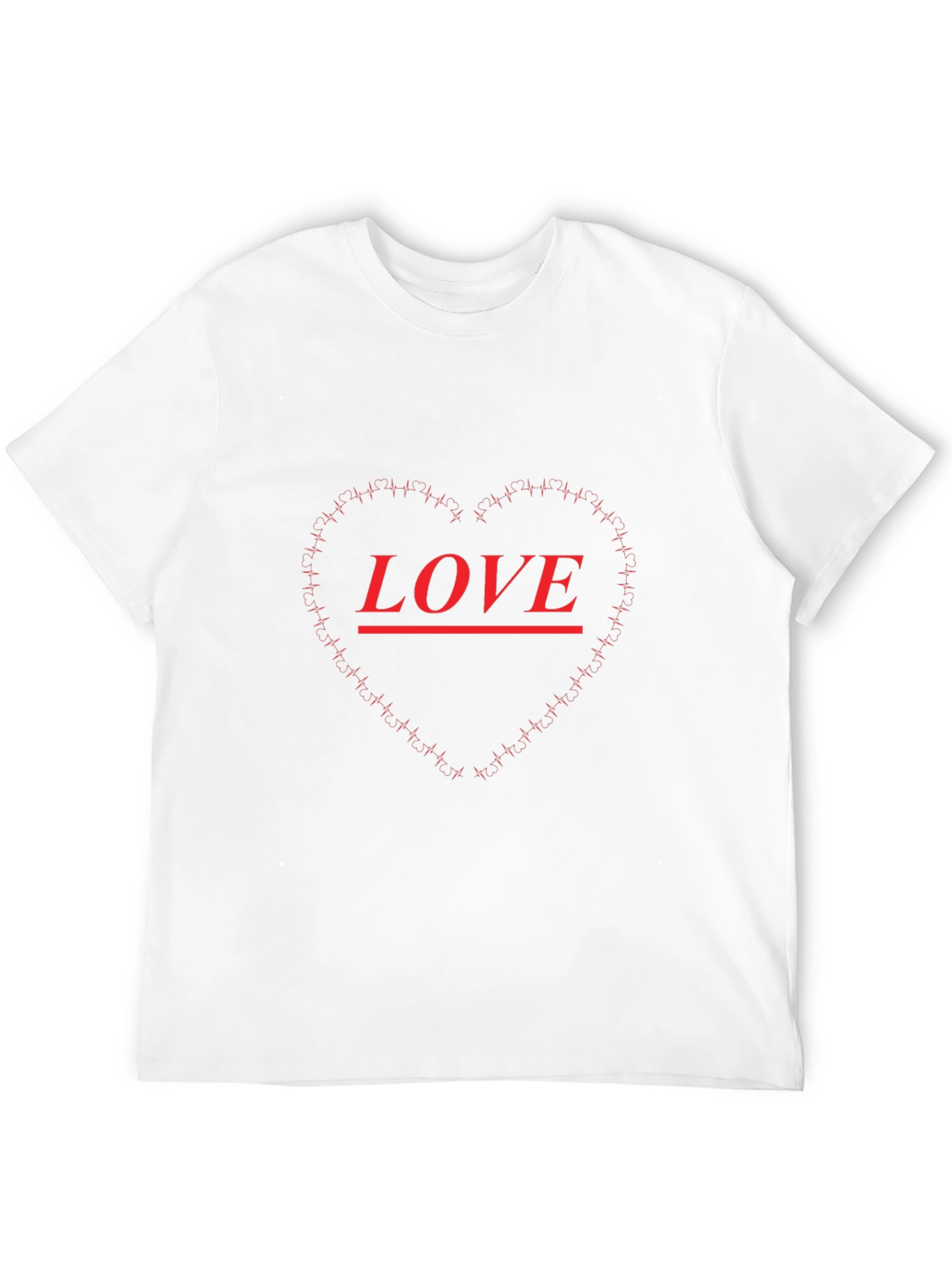 Love Heartbeat Graphic Mens T-Shirt