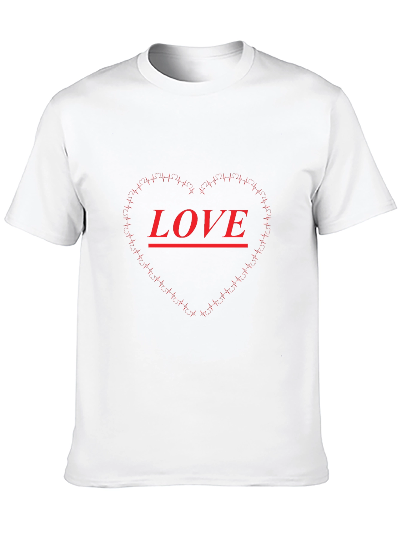 Love Heartbeat Graphic Mens T-Shirt