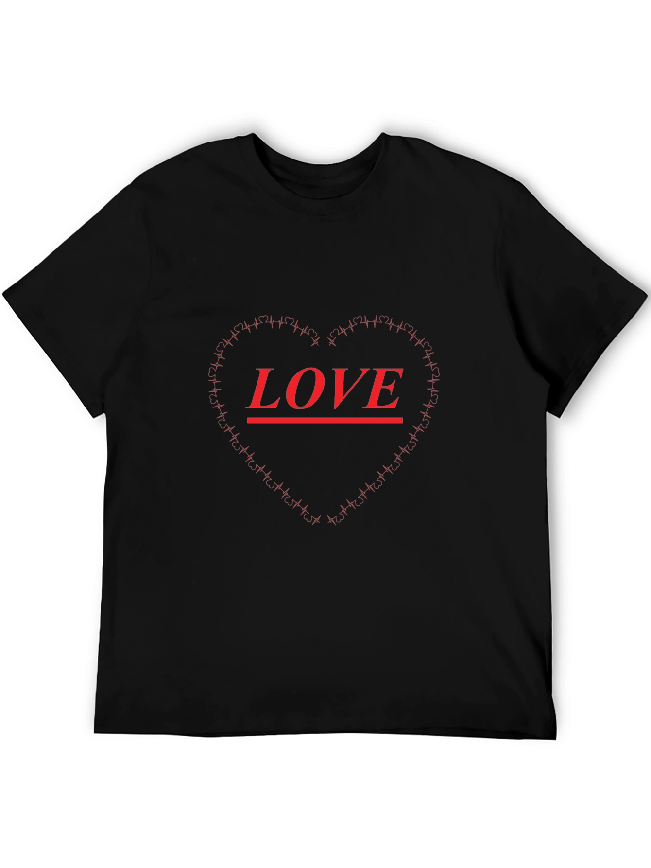 Love Heartbeat Graphic Mens T-Shirt