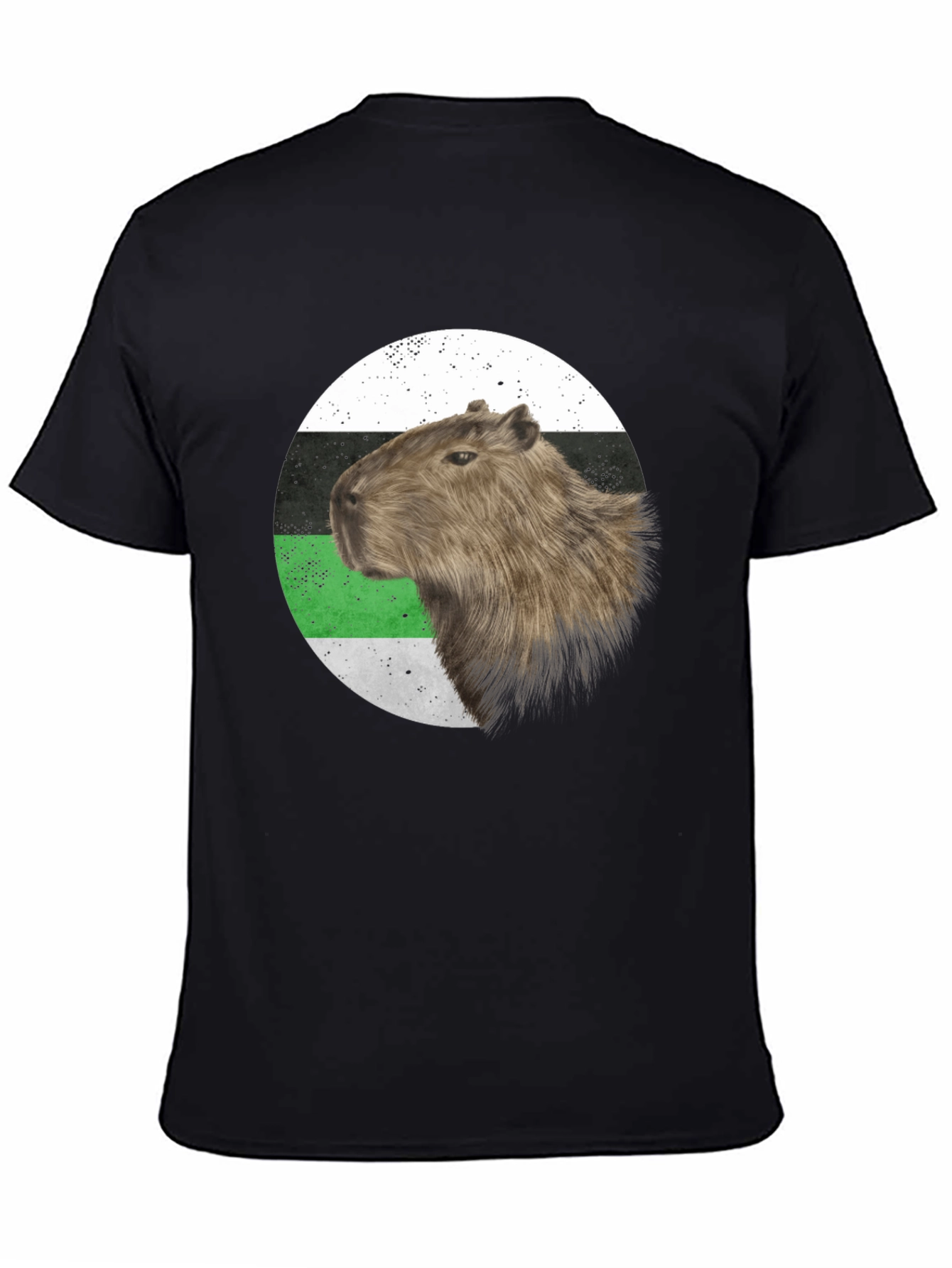 Capybara Pride T-Shirt - Black Cotton Blend