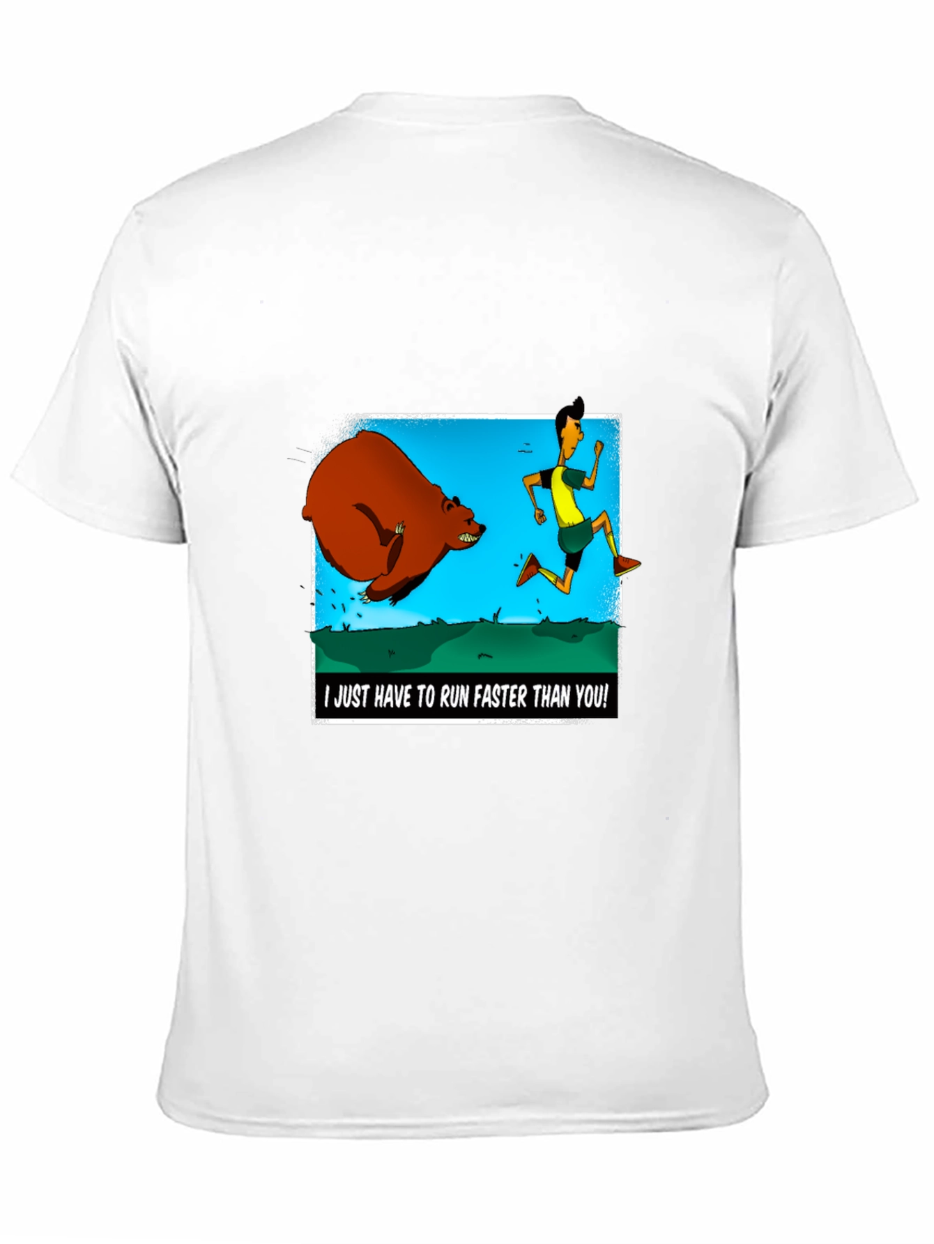 Run Faster Than You T-Shirt: Bear Chase Graphic Tee