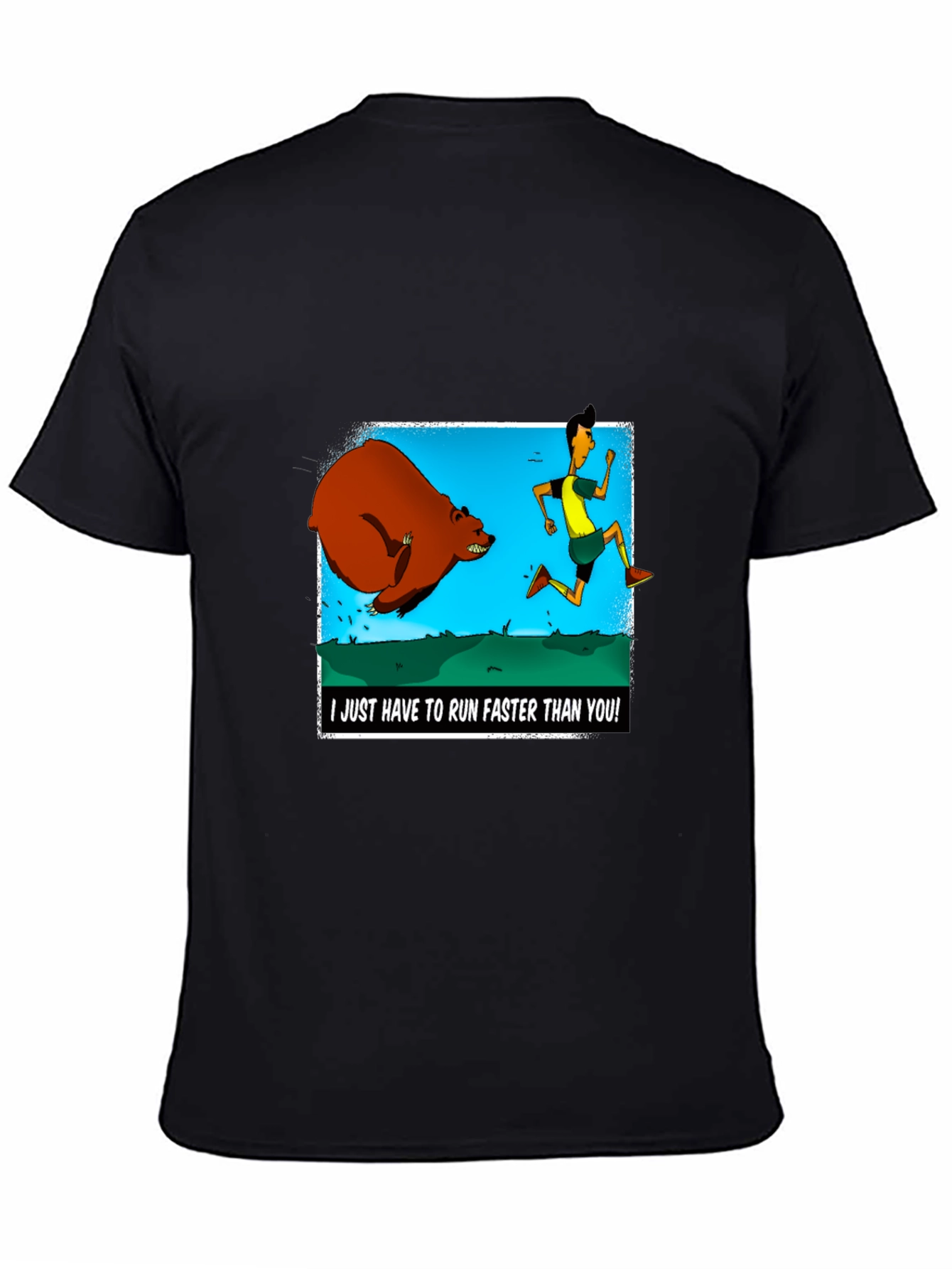 Run Faster Than You T-Shirt: Bear Chase Graphic Tee