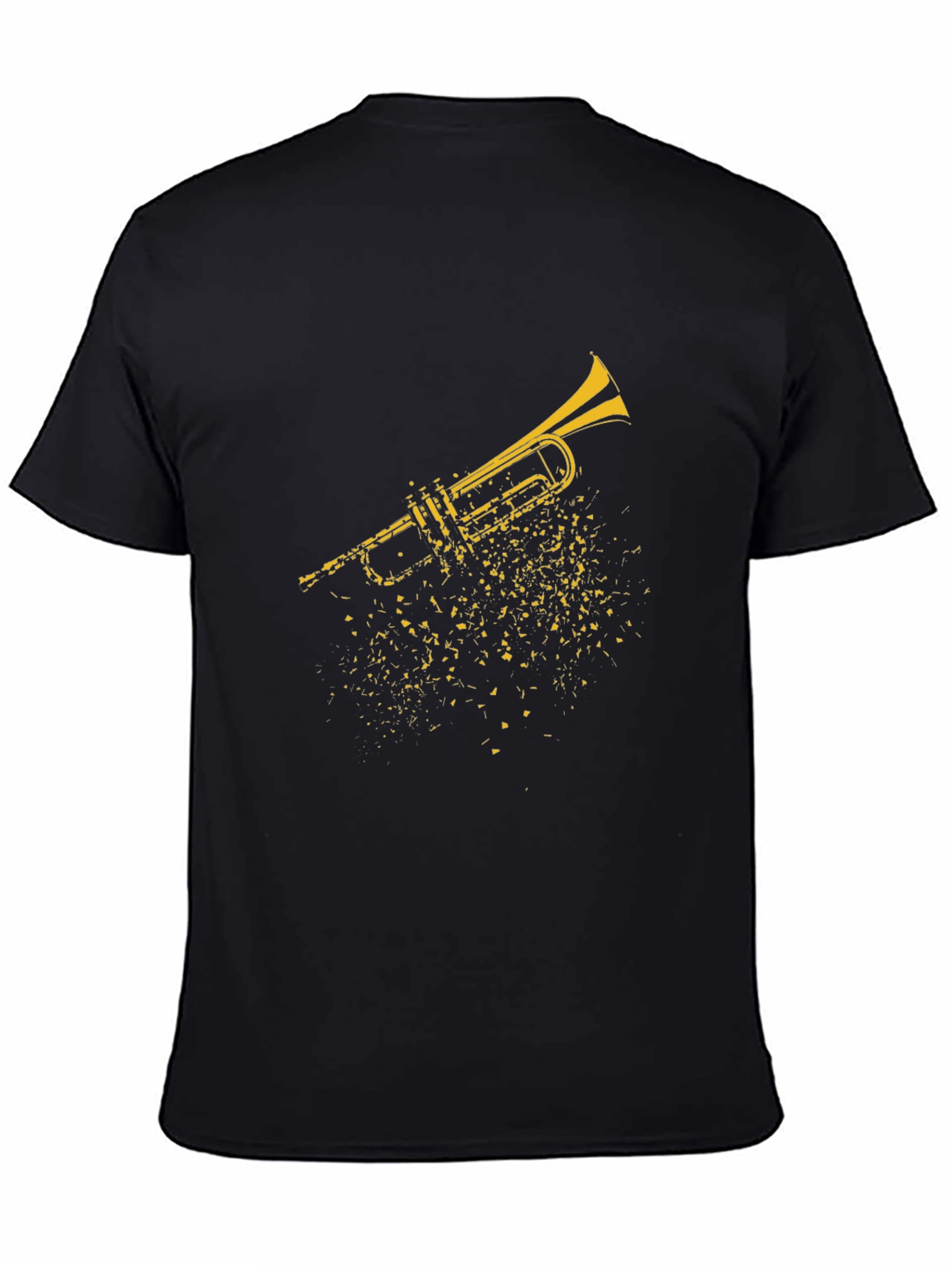 Trumpet Graphic Black T-Shirt - Music Lover Tee
