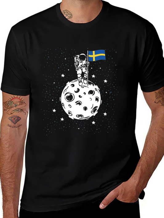 Astronaut Sweden Flag T-Shirt