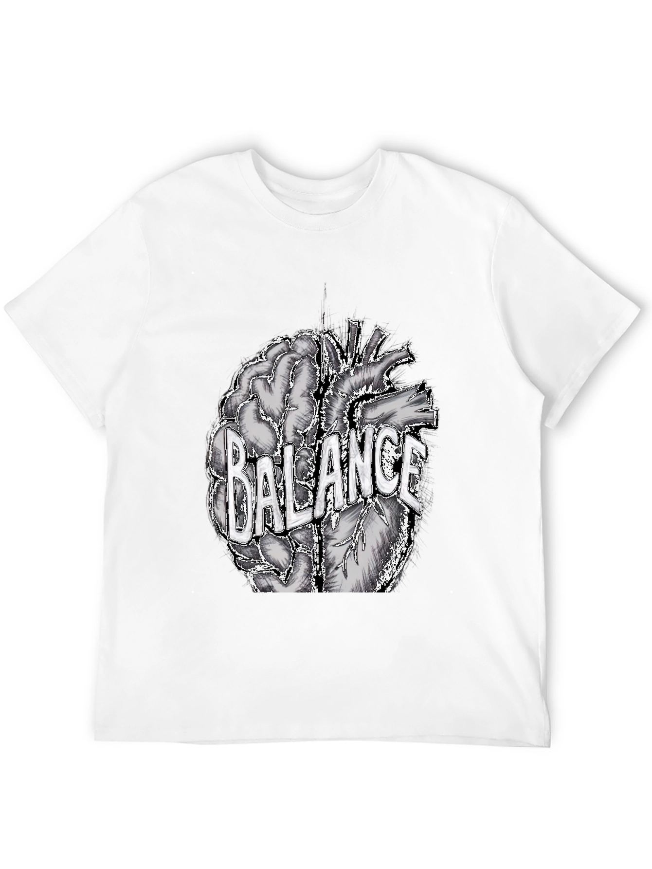 Balance Brain and Heart Graphic Tee