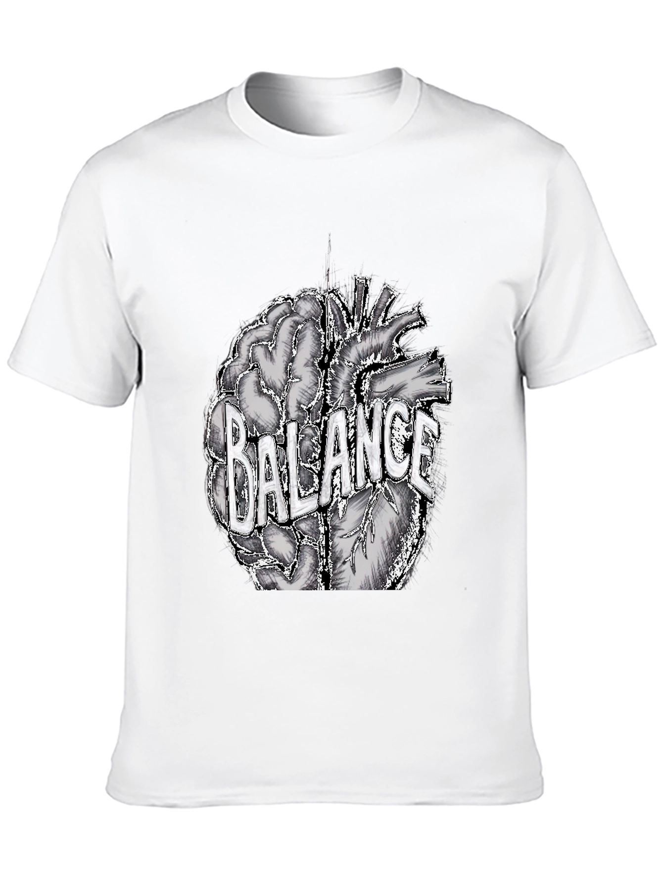 Balance Brain and Heart Graphic Tee