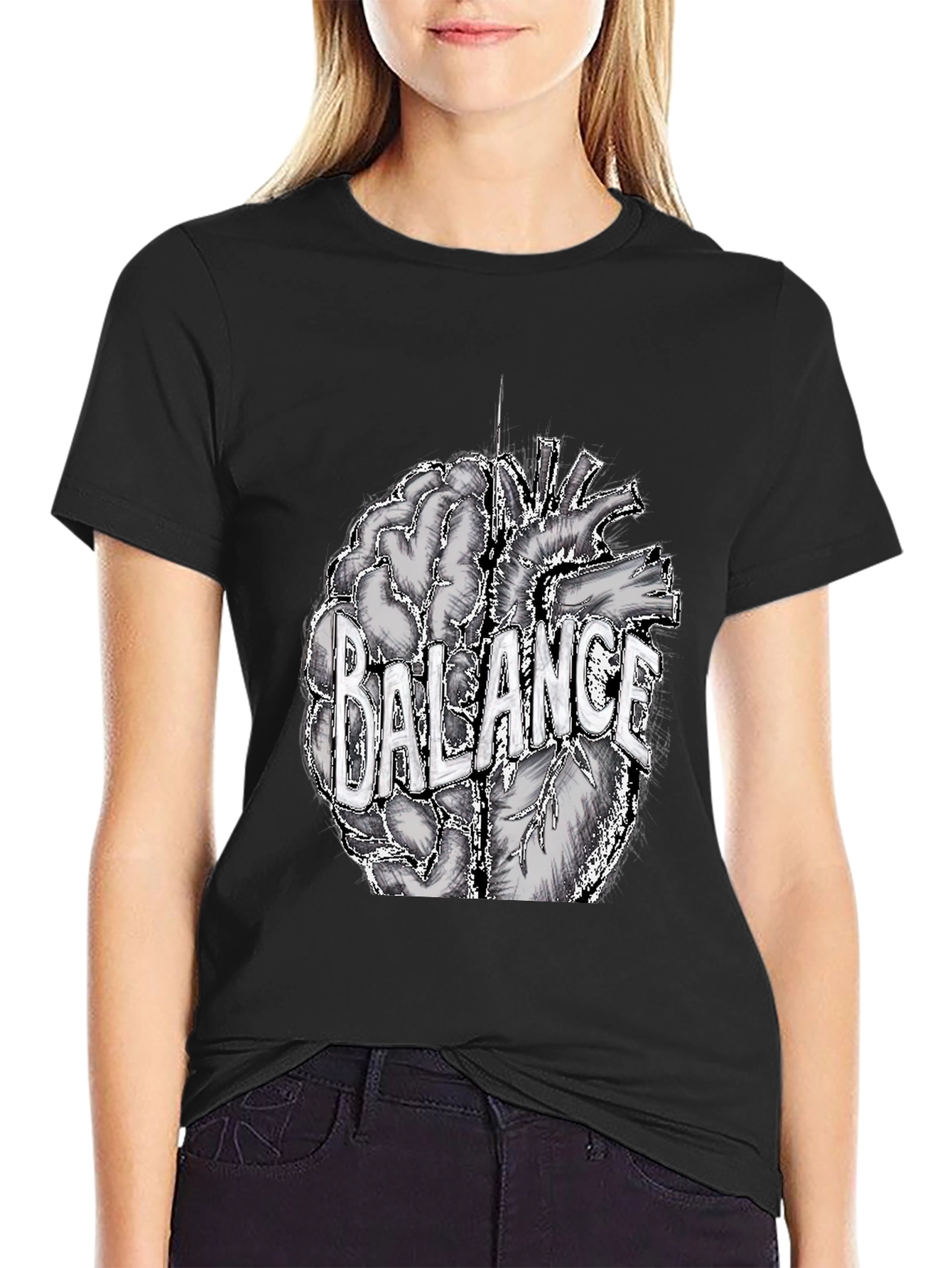 Balance Brain and Heart Graphic Tee