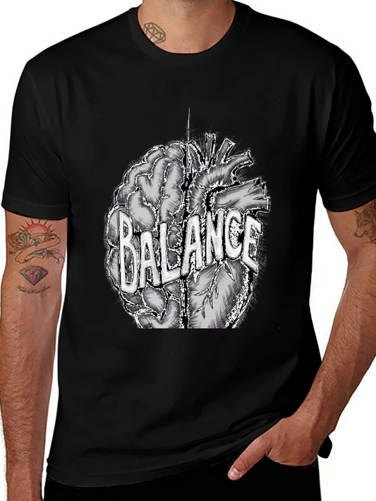 Balance Brain and Heart Graphic Tee