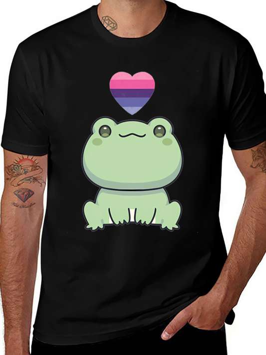Frog with Bisexual Pride Heart T-Shirt