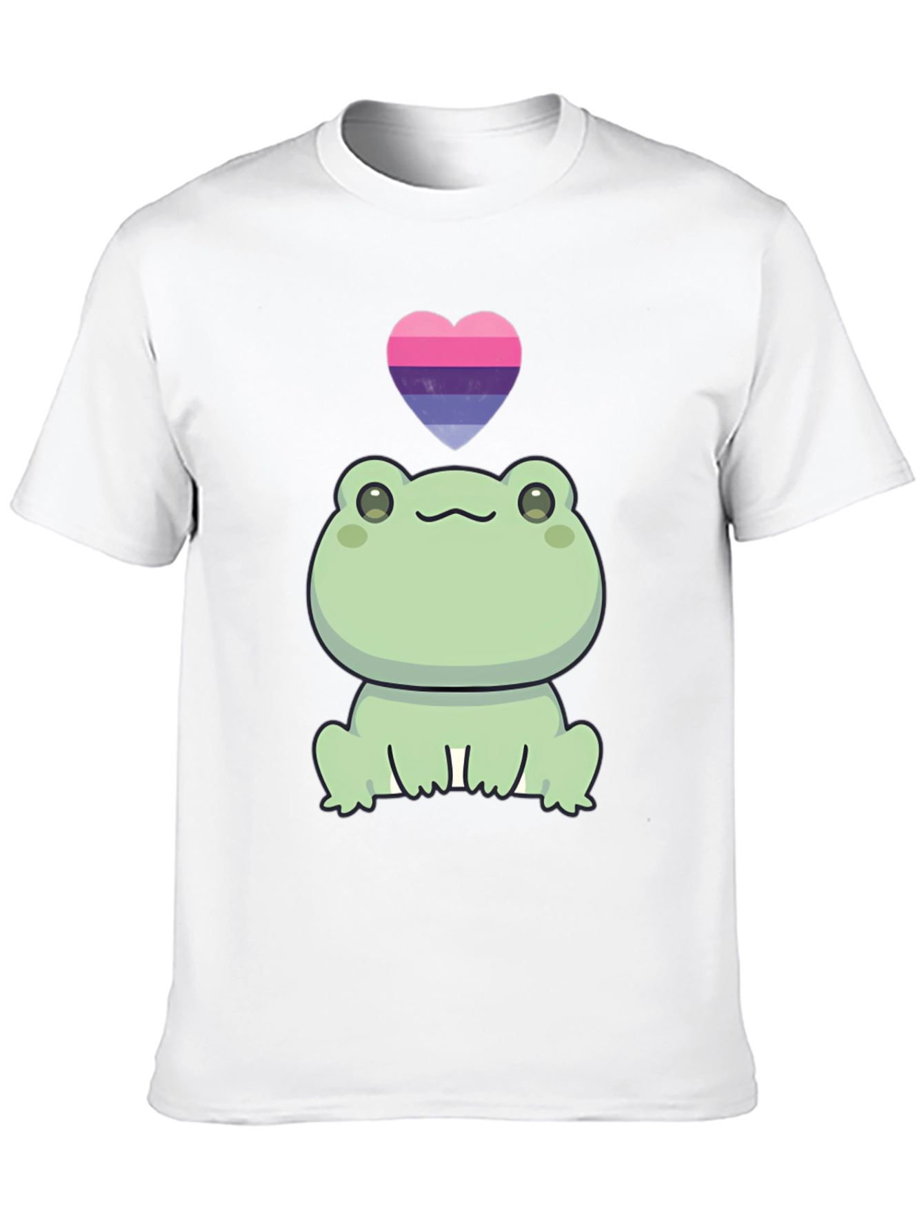 Frog with Bisexual Pride Heart T-Shirt
