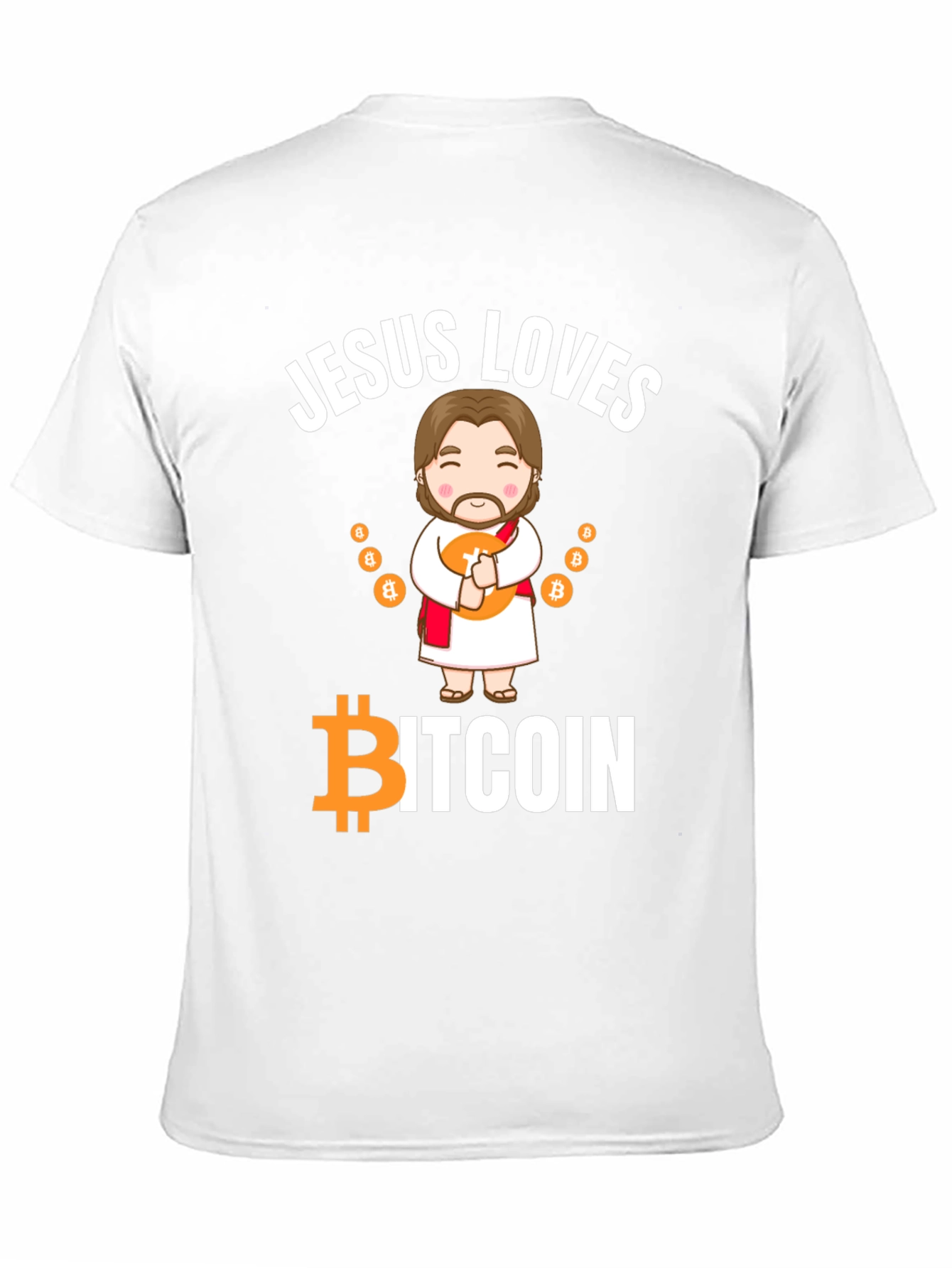 Jesus Loves Bitcoin Black T-Shirt Crypto Tee