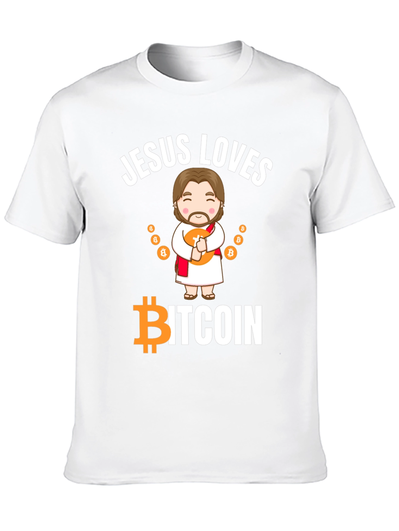 Jesus Loves Bitcoin Black T-Shirt Crypto Tee